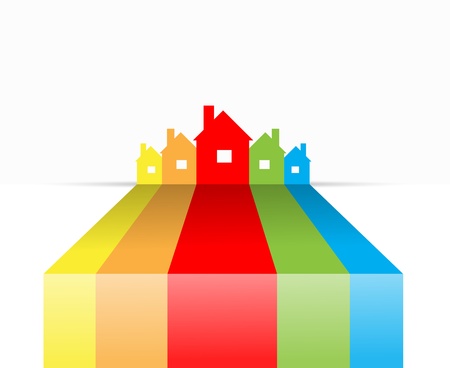 real estate city built house business backgroundのイラスト素材