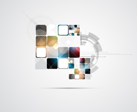 abstract structure circuit computer cube technology business backgroundのイラスト素材