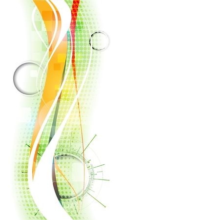 high tech eco green infinity computer technology concept backgroundのイラスト素材