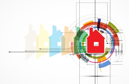 abstract real estate city circuit mirror business backgroundのイラスト素材