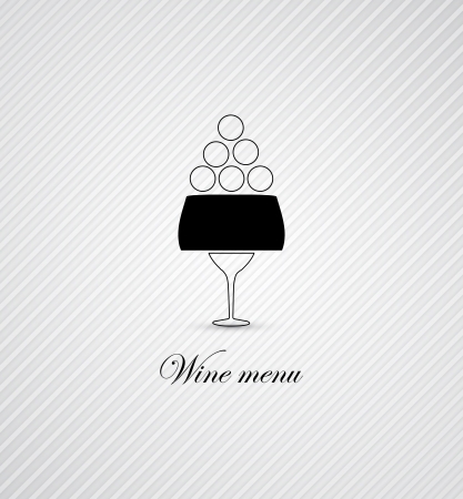 Wine menu card design with glass backgroundのイラスト素材