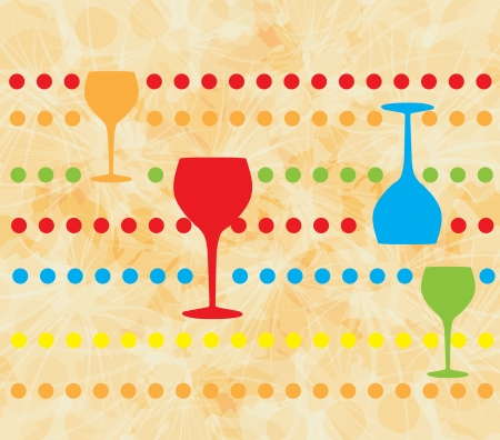 Wine menu card design with glass backgroundのイラスト素材