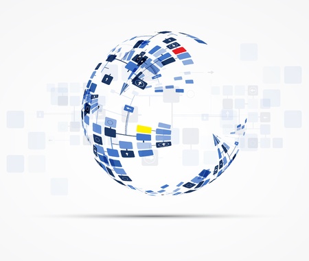 science futuristic internet high computer technology business backgroundのイラスト素材