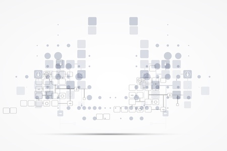 science futuristic internet high computer technology business backgroundのイラスト素材