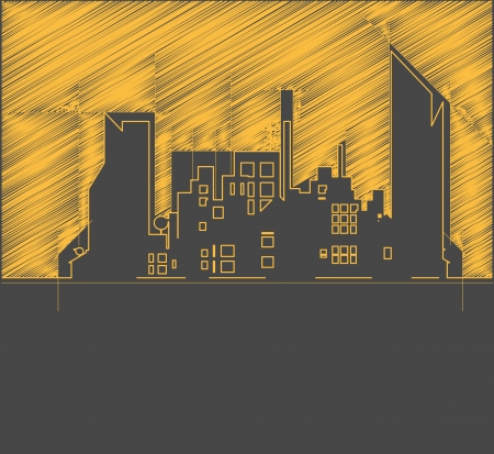 real estate city built house business backgroundのイラスト素材