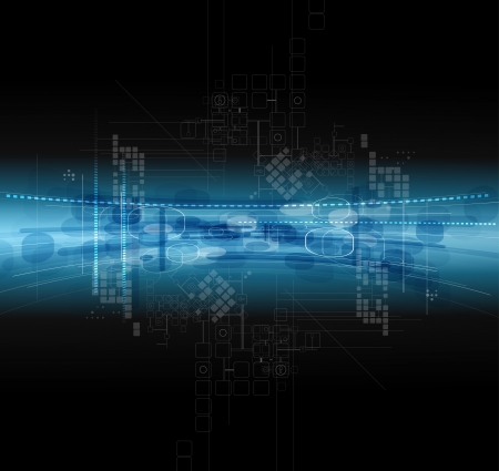 global dark space infinity computer  technology concept business backgroundのイラスト素材