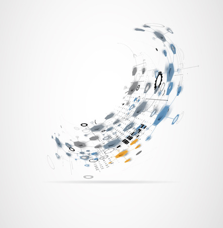 abstract global infinity computer  technology concept business backgroundのイラスト素材