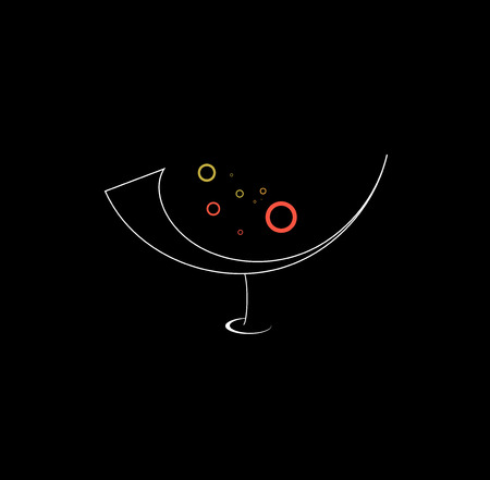 wine card concept background alcohol drink glassのイラスト素材