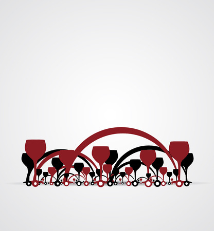 wine card concept background alcohol drink glassのイラスト素材