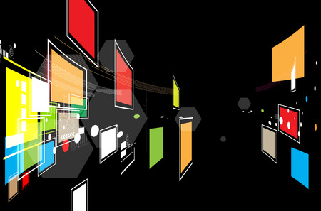 abstract black computer  technology concept business backgroundのイラスト素材