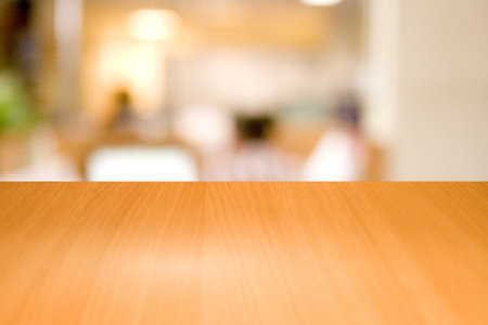 Table wooden in a business office