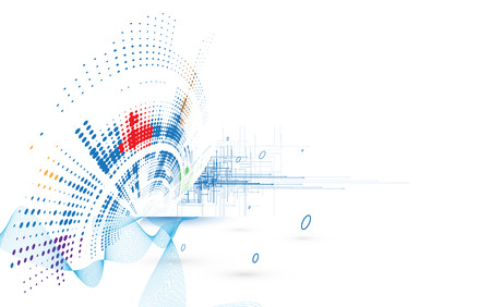 science futuristic internet high computer technology business backgroundのイラスト素材