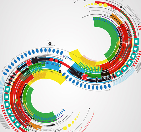 Concept for New Technology Corporate Business & development backgroundのイラスト素材