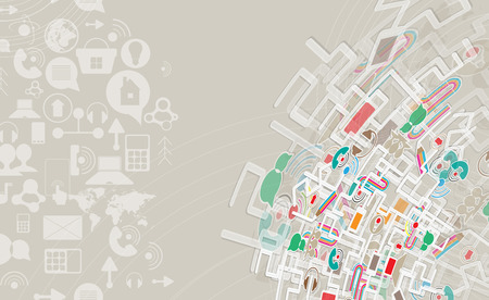 Concept for New Technology Corporate Business & development backgroundのイラスト素材