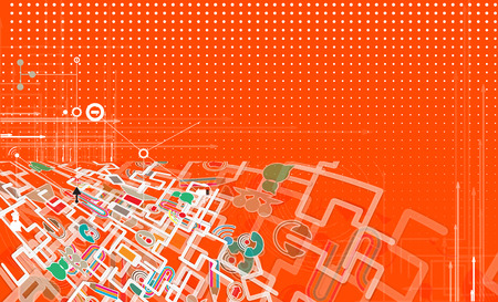 Concept for New Technology Corporate Business & development backgroundのイラスト素材