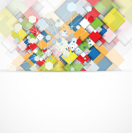 abstract structure circuit computer cube technology business backgroundのイラスト素材