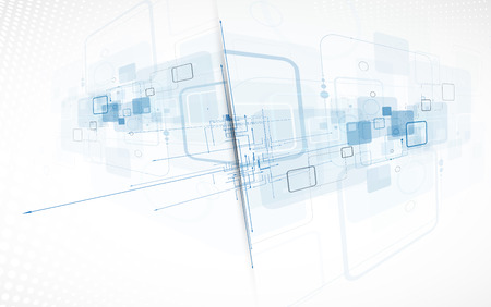 Technology innovation background, idea of global business solutionの写真素材