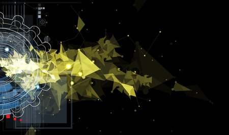 abstract structure circuit computer triangle technology business backgroundのイラスト素材
