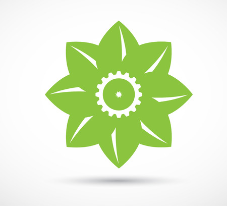 high tech eco green infinity computer technology concept backgroundのイラスト素材