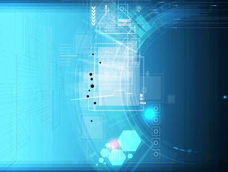 abstract structure circuit computer cube technology business backgroundのイラスト素材