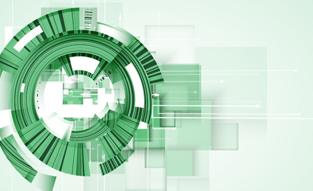 high tech eco green infinity computer technology concept backgroundのイラスト素材