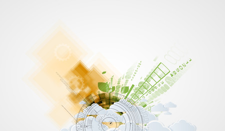 Abstract green technolgy business concept. Ecology backgroundのイラスト素材