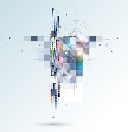Abstract vector background. Futuristic technology style. Elegant background for business tech presentations.のイラスト素材