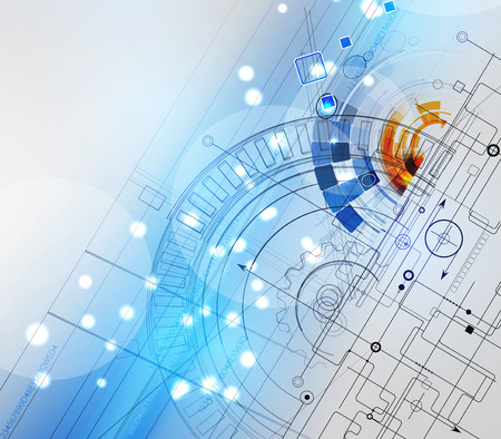 Abstract vector background. Futuristic technology style. Elegant background for business tech presentations.のイラスト素材