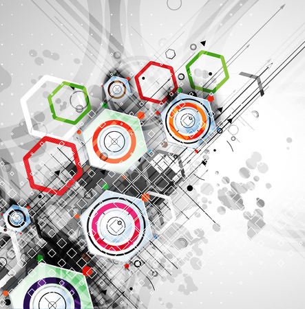 Abstract vector background. Futuristic technology style. Elegant background for business tech presentations.のイラスト素材