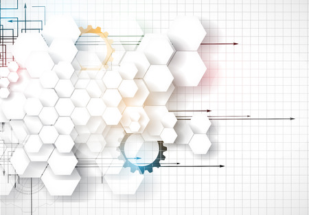 Abstract vector background. Futuristic technology style. Elegant background for business tech presentations.のイラスト素材