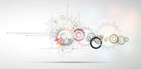 New Model Technology Business Backgroundのイラスト素材