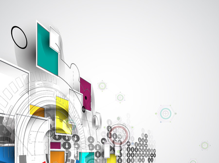New future technology concept abstract background for business solutionのイラスト素材
