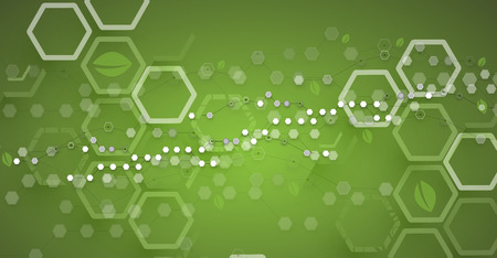 high tech eco green infinity computer technology concept backgroundのイラスト素材