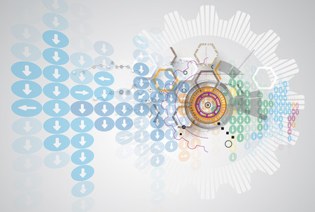 New future technology concept abstract background for business solutionのイラスト素材