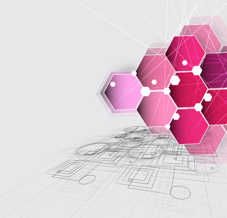 New future technology concept abstract background for business solutionのイラスト素材