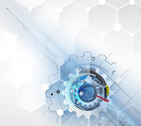 New future technology concept abstract background for business solutionのイラスト素材