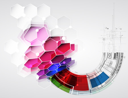 New future technology concept abstract background for business solutionのイラスト素材