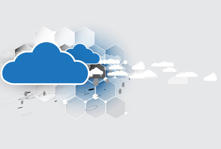 Model of Integration technology with cloud in the sky. Best ideas for Business presentationの写真素材