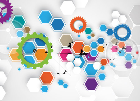 Abstract vector background. Futuristic technology style. Elegant background for business tech...