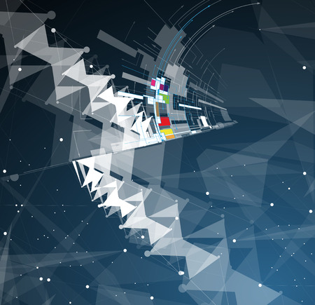Abstract vector background. Futuristic technology style. Elegant background for business tech presentations.のイラスト素材