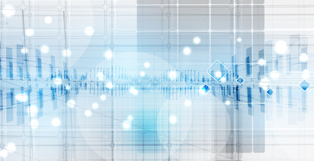 Abstract tech background. Futuristic interface. illustration with many geometric shape.のイラスト素材