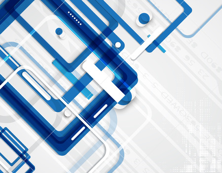 Abstract tech background. Futuristic interface.のイラスト素材