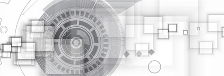 Abstract tech background. Futuristic interface. Vector illustration with many geometric shape.のイラスト素材