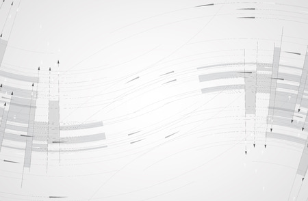 Abstract tech background. Futuristic interface. Vector illustration with many geometric shape.のイラスト素材