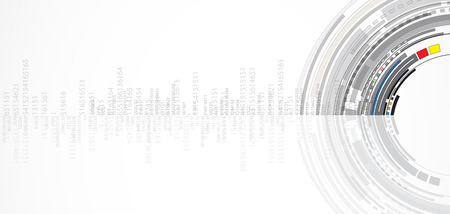 Abstract tech background. Futuristic interface. Vector illustration with many geometric shape.のイラスト素材