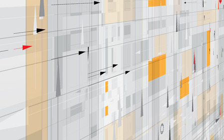 Abstract tech background. Futuristic interface. Vector illustration with many geometric shape.のイラスト素材