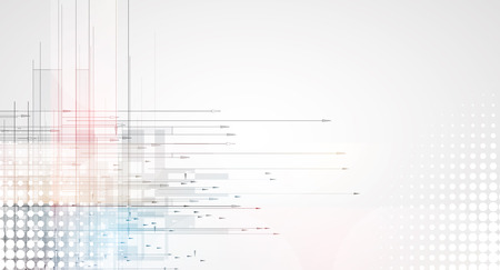 Abstract tech background. Futuristic interface. Vector illustration with many geometric shape.のイラスト素材