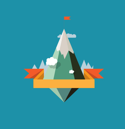 Abstract Mountain landscape vector design solutionのイラスト素材