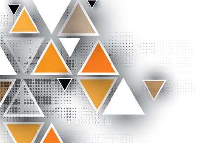 Abstract tech background. Futuristic interface. Vector illustration with many geometric shape.のイラスト素材
