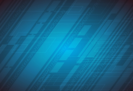 Abstract tech background. Futuristic interface. Vector illustration with many geometric shape.のイラスト素材